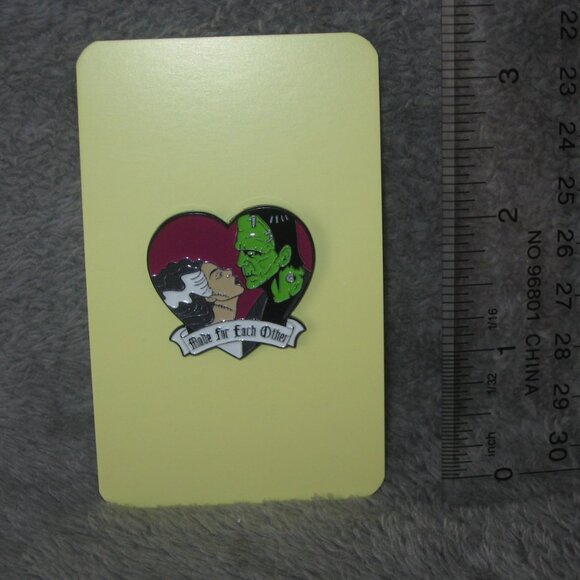 Frankenstein Made For Each Other Metal Enamel Pin 251032A2 - Picture 2 of 7